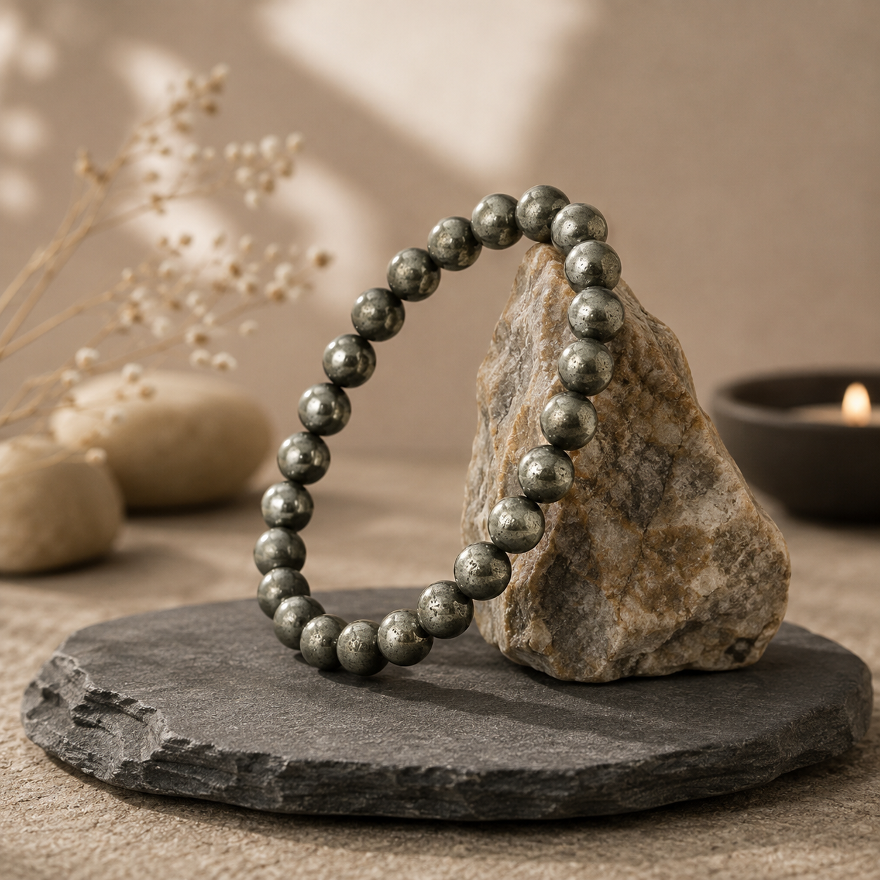 Raw Pyrite Bracelet