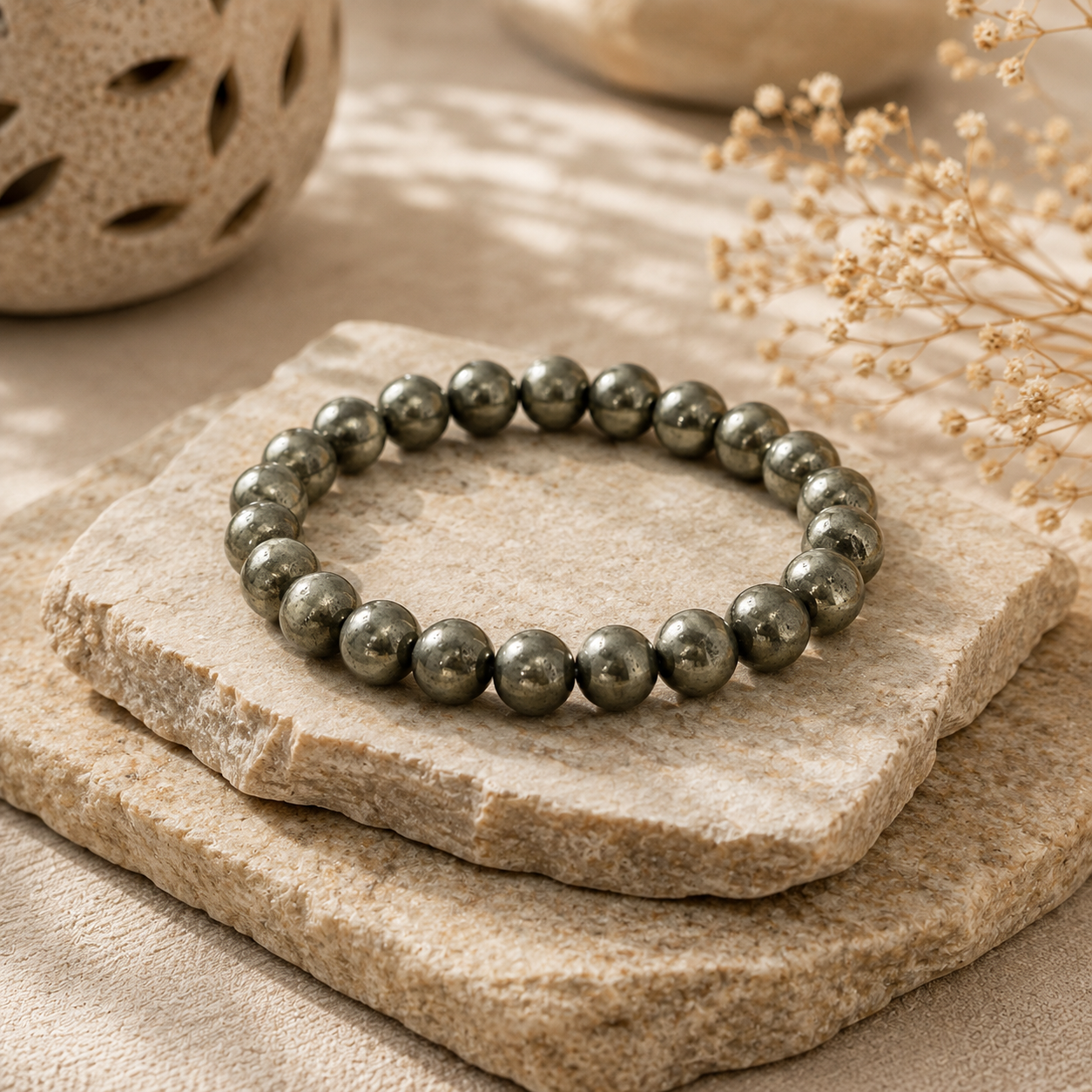Raw Pyrite Bracelet